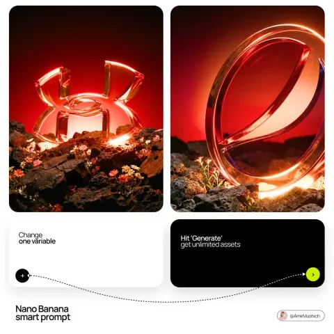 Glass Logo Volcanic Landscape