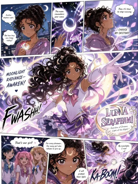 Magical Girl Manga Page