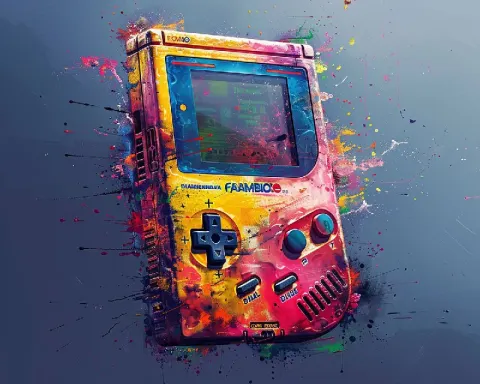 Game Boy Loading Screen Made of Splashed Paint
