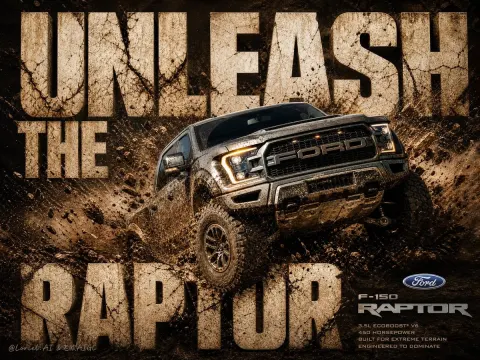 Raptor Mud Burst Monument Poster