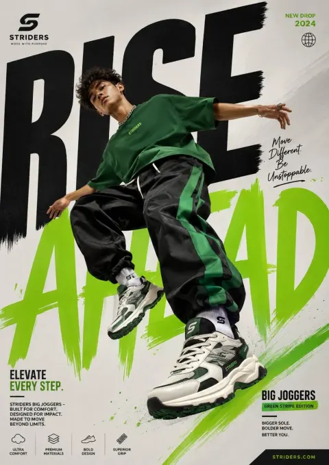 Cool Shoe Ad Poster Design