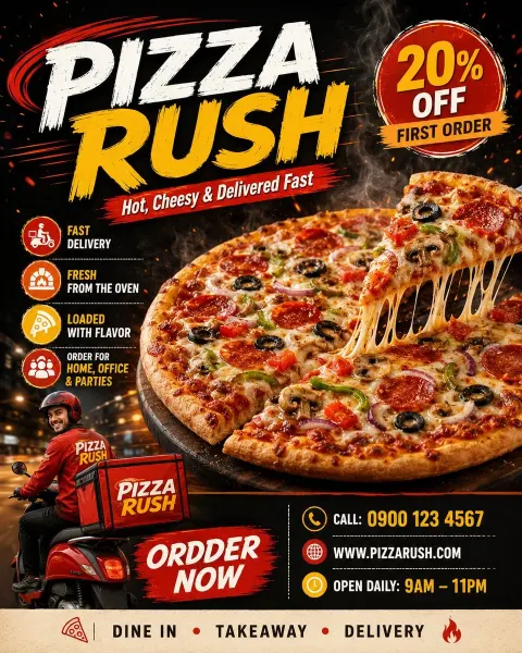 Pizza Rush Premium Ad