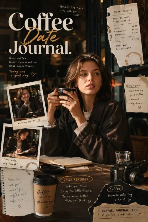 Coffee Date Journal Editorial Poster
