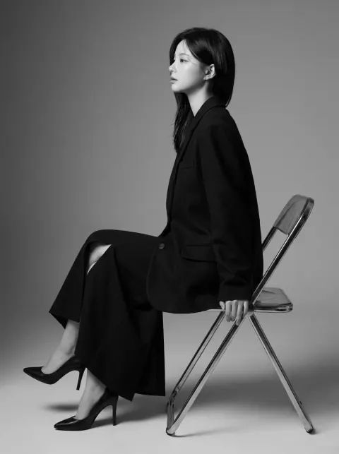 Monochrome Fashion Editorial Portrait