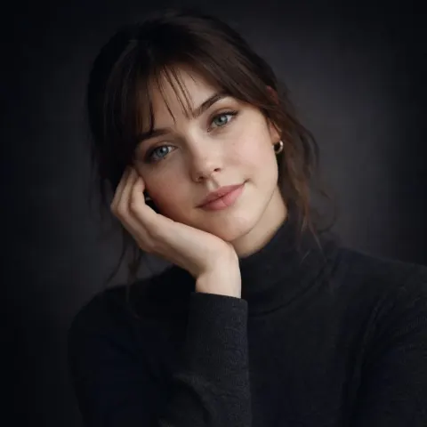 Hyper-Realistic Young Woman Portrait