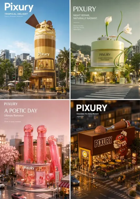 Brand Miniature Architecture Poster Prompt