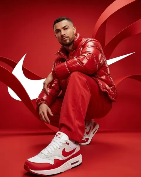 Red Nike Streetwear Campaign Shot