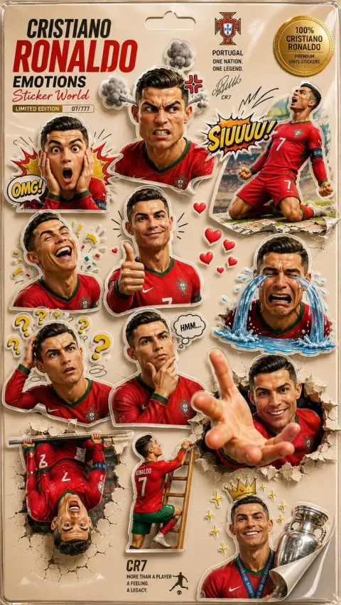 Ronaldo 3D Sticker Collection