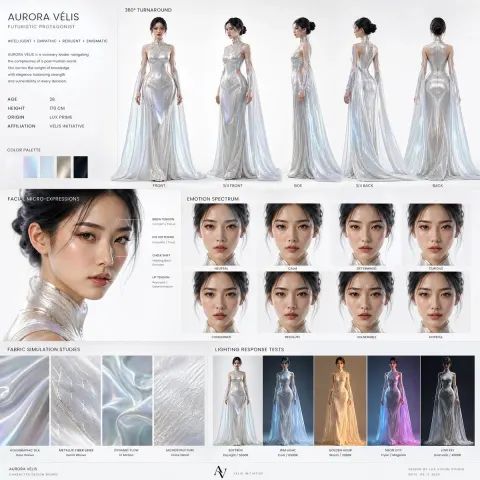 Futuristic Film Character Design Board