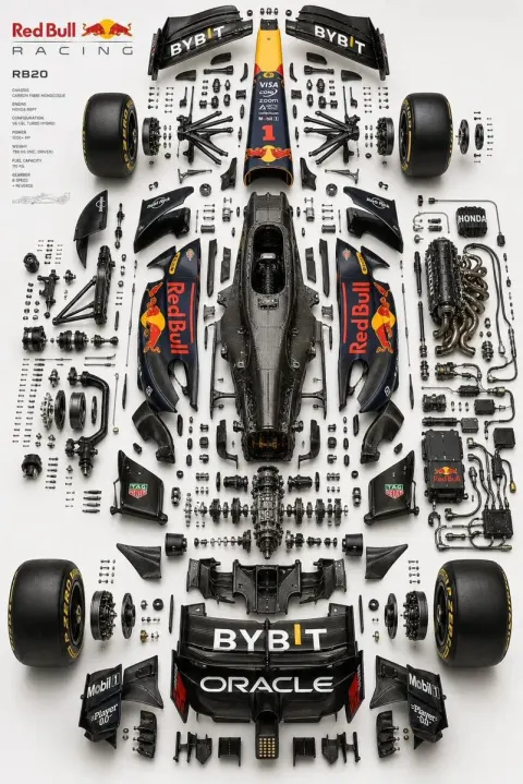Luxury Car Exploded Engineering Diagram