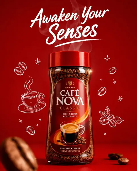 Coffee Jar Ad Poster Layout
