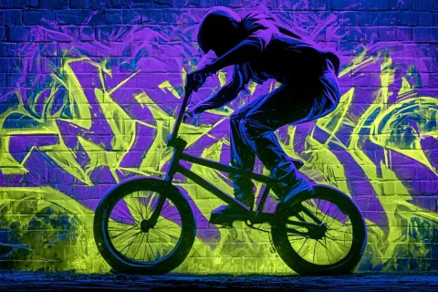 Graffiti Glow Silhouette