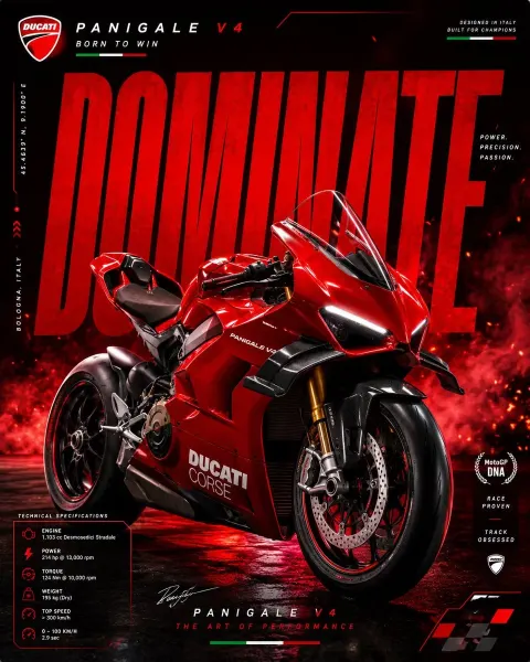 Ducati V4 Red Inferno Dominate
