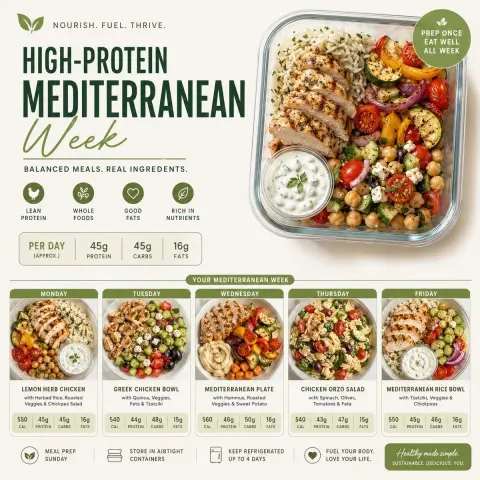 Minimalist Healthy Meal Prep Poster