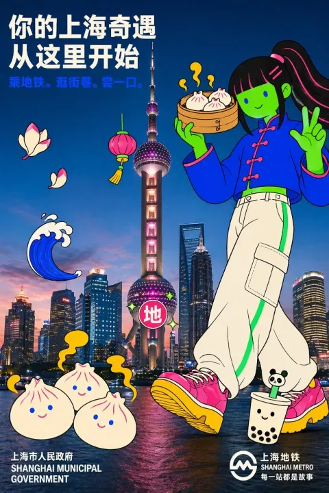 Shanghai Doodle Campaign Poster Art