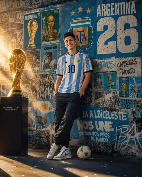 Argentina 26 World Cup Glory Poster