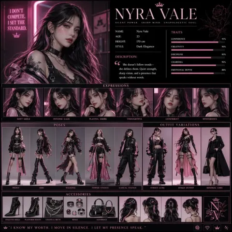 Nyra Vale Character Concept Poster