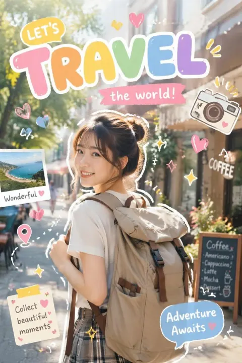 Kawaii Travel Vlog Cover