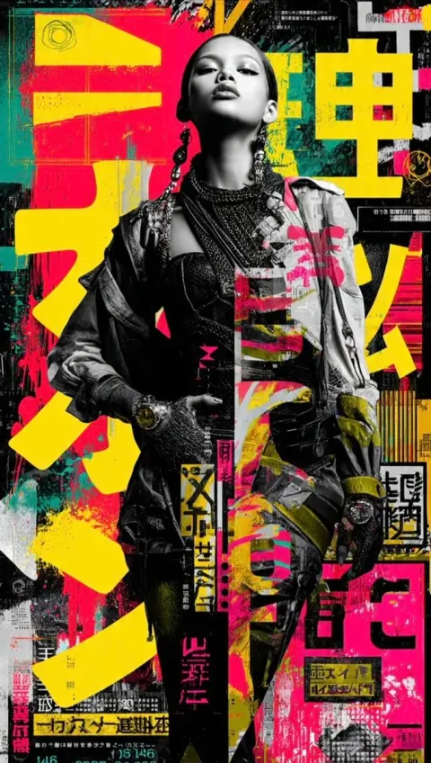 Cyberpunk Avant-Garde Fashion Collage