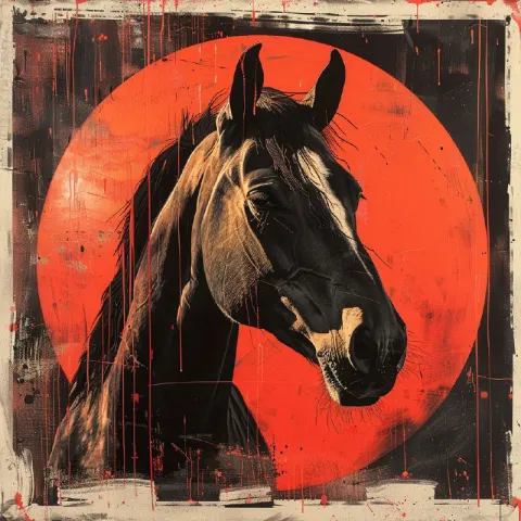 Dark Horse Poster Graphic in David Carson Style