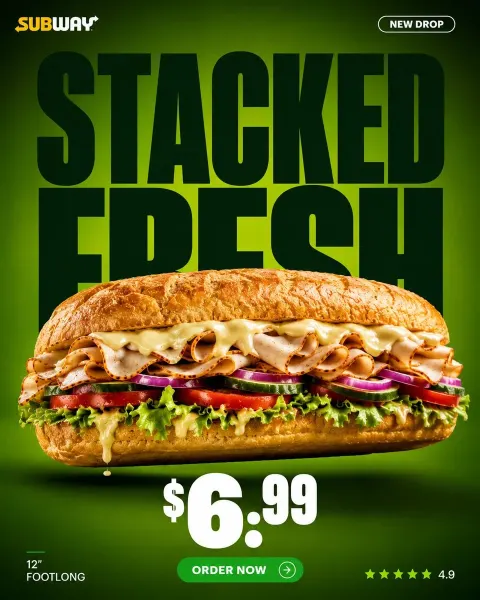 Premium Fast Food Social Poster Design