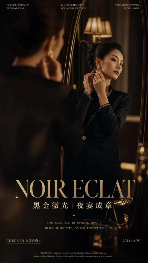 Mirror Luxury Fashion Poster