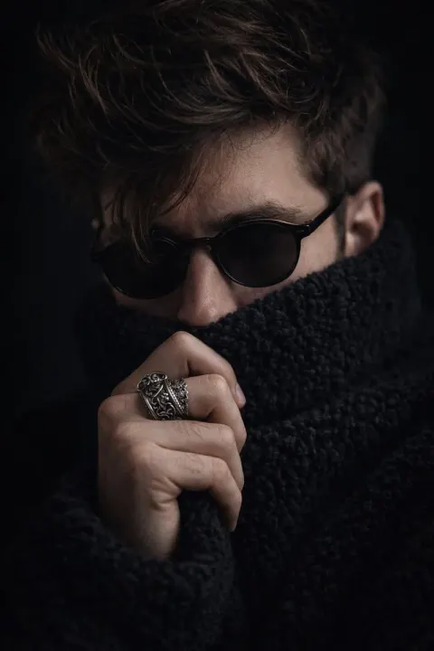 Mysterious Young Man Cinematic Portrait