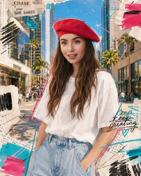 Photorealistic Mixed Media Street Portrait