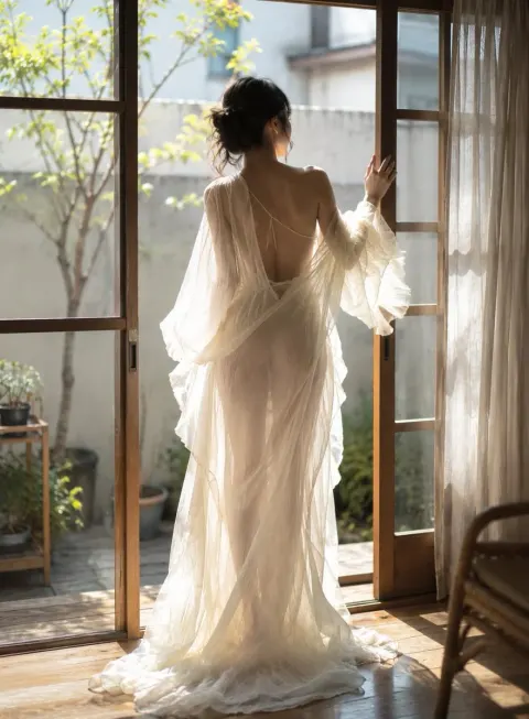 Morning Light Woman Back Portrait