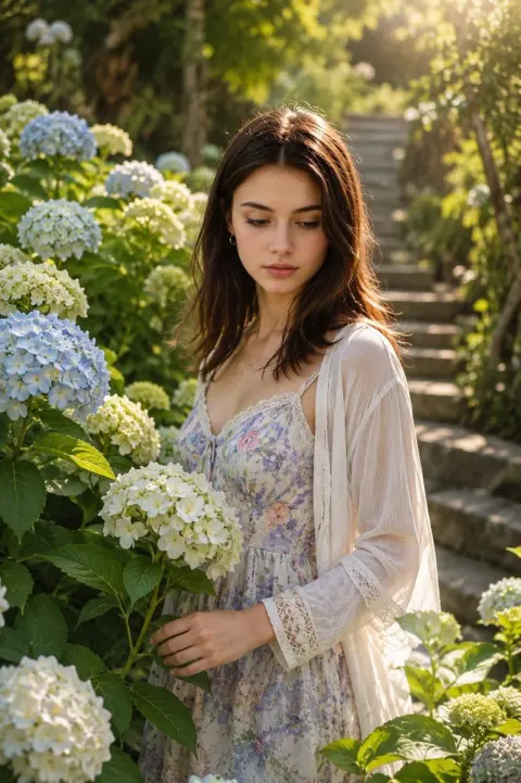 Dreamy Hydrangea Garden Portrait