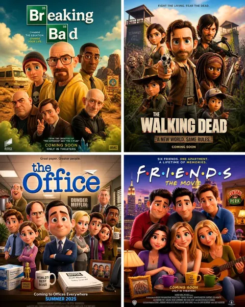 Pixar Style TV Show Poster Reimagined