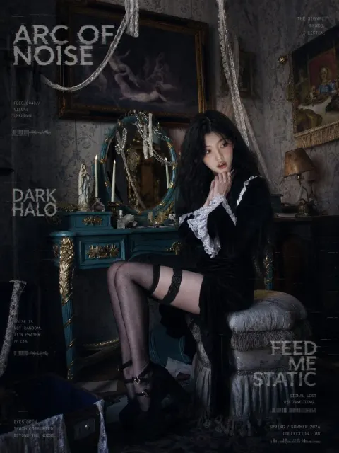 Dark Gothic Lolita Editorial Portrait