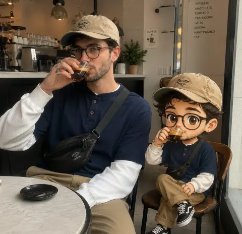 Realistic Chibi Fusion Lifestyle Photography