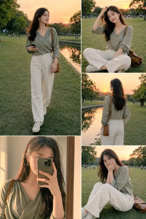 Cinematic Sunset Fashion Collage
