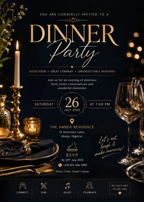 Luxury Dinner Invitation Design