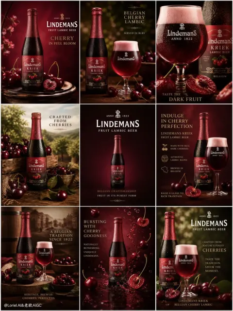 Cherry Lambic Luxury Campaign Grid