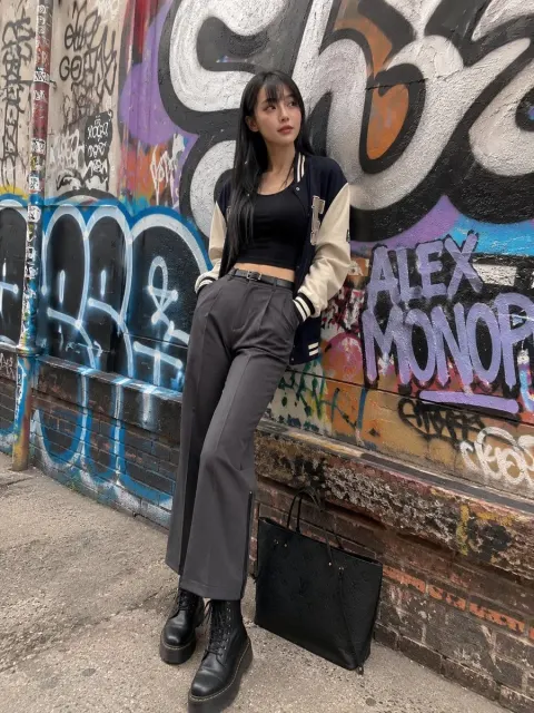 Cool Girl at Graffiti Wall
