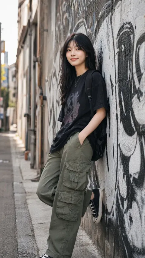 Graffiti Wall Fashion Portrait