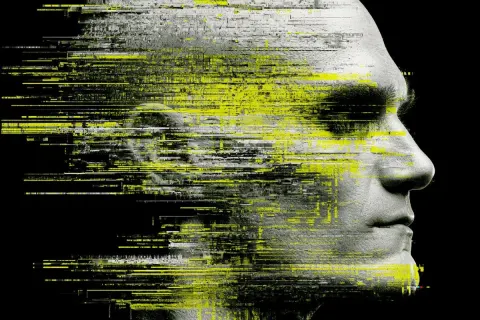 Glitch Art Digital Dissolution Style