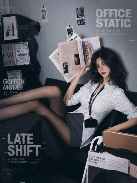Cyber Office Glitch Fashion