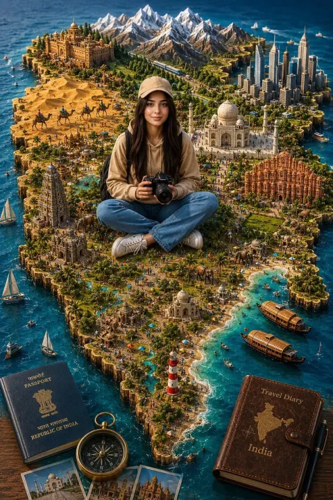 India 3D Miniature Travel Diorama