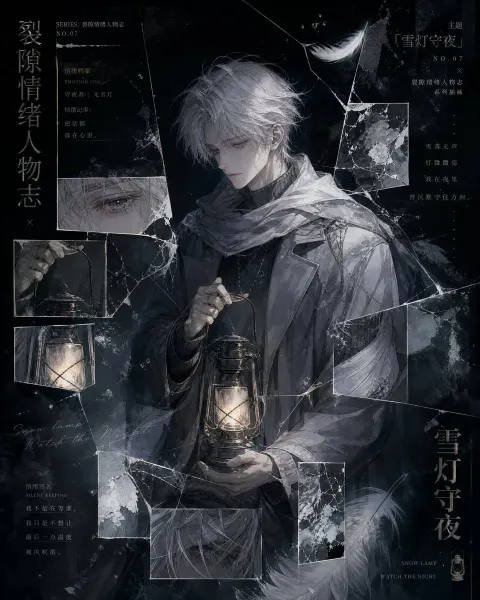 Dark Emotional Anime Poster Art