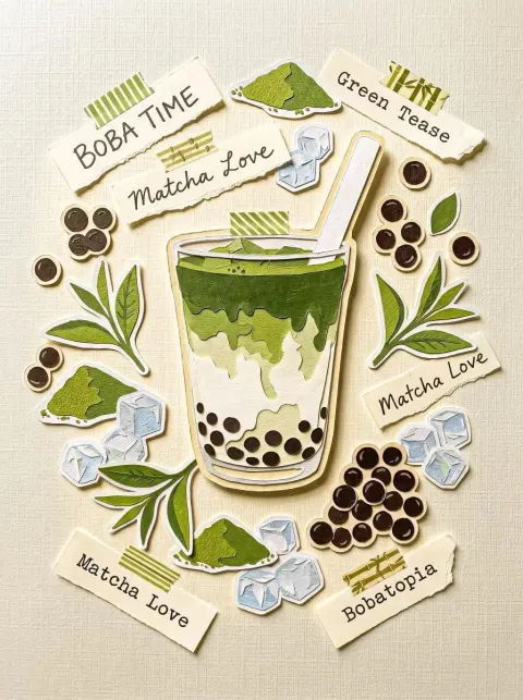 Scrapbook Sticker Art Style
