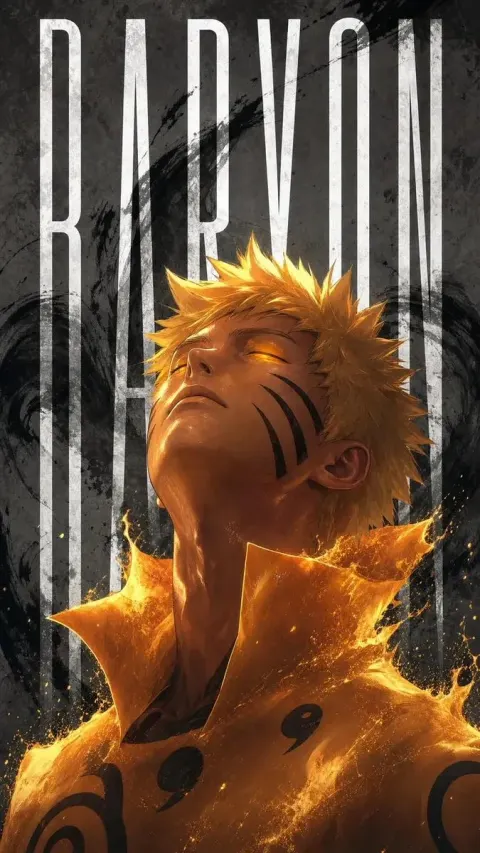 Naruto Baryon Mode Dark Poster