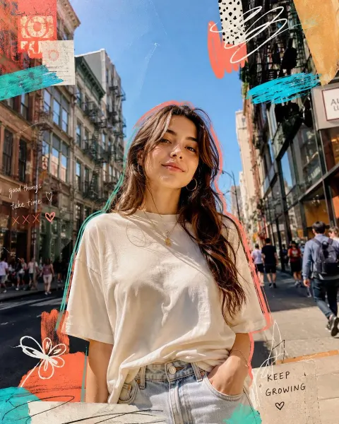 Mixed Media Street Portrait