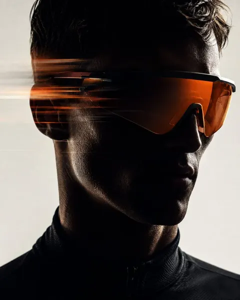 Futuristic Athletic Visor Portrait