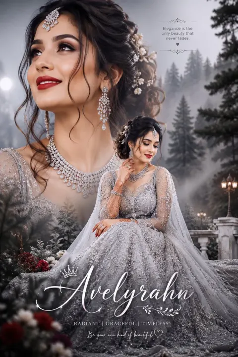 Dreamy Silver Bride Portrait