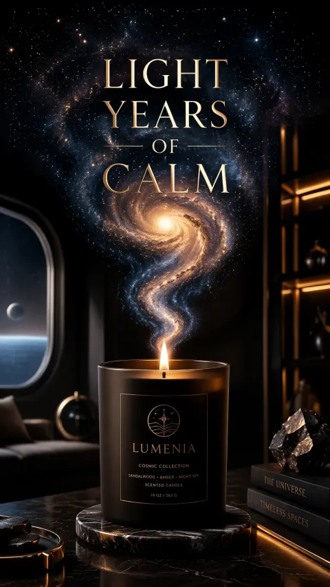 Galaxy Flame Luxury Candle Ad