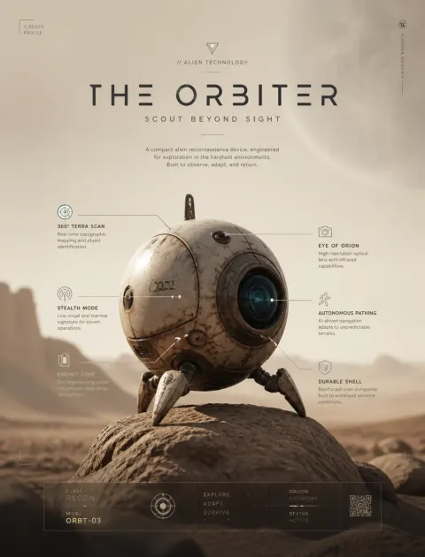 Desert Alien Scout Gadget Poster