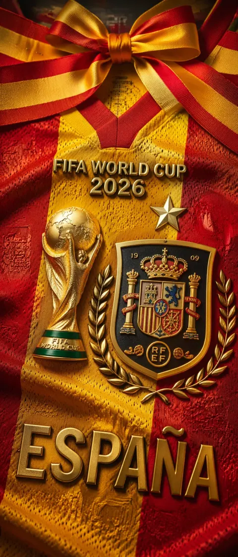 Spain World Cup Jersey Close-Up